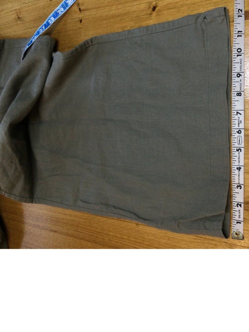 Y2K Mandee Womens Linen Blend Wide Leg Pants XL Elastic Waist Olive Green - Picture 7 of 7